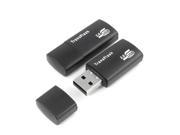 2 Pcs Black Plastic Casing USB 2.0 T flash Micro SD Memory Card Reader