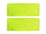 2 Pcs Green Silicone Laptop Keyboard Skin Cover Protector Film for ACER 14