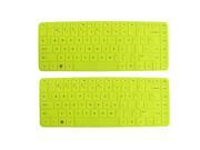 2 Pcs Green Soft Silicone Laptop Keyboard Skin Cover Protector Film for HP 14