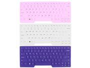 3 Pcs White Pink Purple Silicone Keyboard Film Skin Cover for IBM 14 Laptop