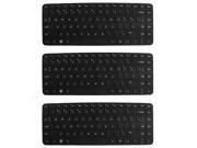 3 Pcs Black Silicone Laptop Keyboard Skin Cover Protector Film for HP 14