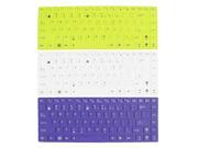 3 Pcs White Green Purple Silicone Keyboard Film Skin Cover for ASUS 14 Laptop