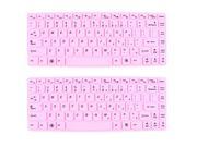 2 Pcs Pink Silicone Notebook Keyboard Skin Cover Protector Film for Lenovo 14