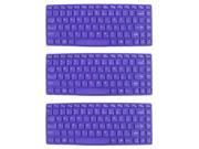 3 Pcs Purple Silicone Laptop Keyboard Skin Cover Protector Film for Lenovo 14