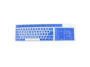 Blue Soft Silicone Keypad Keyboard Protector Skin Cover for Desktop Computer