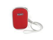 Red Light Gray Zipper Closure Camera Bag Case w Detachable Strap