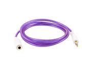 Purple 3.5mm Male to Female M F Audio Cable Cord 1.06M for PC Mobile Phone Mp4