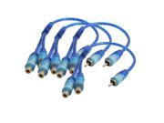 4 Pieces 2 Female to Male F M RCA Y Splitter Audio Video Cable Cord Wire