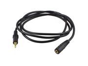 Unique Bargains Black 3.5mm Male to Female M F Stereo Audio AV Cable Cord for iPhone 4 5 iPod