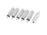 6 Pcs Replacement DC 3.5mm Female to RCA Plug Audio Jack Conventor