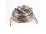 10 Meter 33ft Speaker Wire Cable Car Home Audio Copper Tone Blue Clear