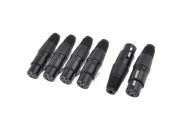 6 Pcs XLR 3 Pins Female Audio Adapter Connector for Microphone MIC
