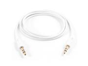 Unique Bargains White 3.5mm Male to Male M M Jack Stereo Audio Cable 40.9 for iPhone iPod