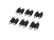 6 Pcs 2 RCA Female to Female Coupler Adapter Connector Extension