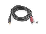 Audio CCTV 4.3Ft Length 3.5MM Plug Male to 2 RCA Male Connector Cable