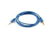 40.9 Long Navy Blue 3.5mm Male to Male Stereo Audio Cable Aux Cord for PC iPod
