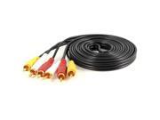 3RCA Male to Male Audio Video AV Adapter Cable Line 3meter 10ft