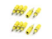 10 Pcs Yellow Plastic Shell 4mm Diameter Banana Socket Binding Post