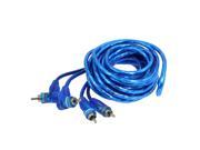 5M 16.4Ft 2 RCA Audio Video AV Extension Cable Male to Male Cord Blue