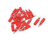 20 Pcs Red Plastic Shell 3mm Threaded Binding Post Connnectors
