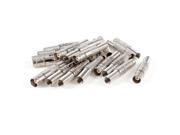 20 Pcs Silver Tone Alloy Spring End to BNC Female Coaxial Straight Connectors