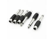 6 Pieces 6.35mm 1 4 Mono Audio Male to RCA Female Connector Adapter