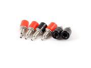 6Pcs Speaker Amplifier Insulated Binding Post Banana Connector Plug Black Red