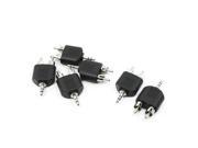 6 x Staight Shape 3.5mm Stereo Audio Male Plug to 2 RCA Male Connector Adapters