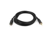 Black 3.5mm Stereo Male to Female Extension Cable Cord 1.4m Long