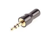 Unique Bargains 3.5mm Slot to 3.5mm Female to Male Audio Jack Plug Adapter Black