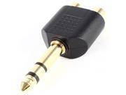Unique Bargains 6.35mm 1 4 Male to Double RCA Female F M Stereo Audio Adapter Coupler