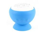 Mini Mushroom bluetooth Speaker Handsfree Silicone Suction Stand Blue for PC