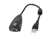 Unique Bargains USB 2.0 External 3D 7.1 Channel Audio Sound Card Adapter Black 33cm 13