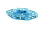 TV DVD 3 Input 1 Output Audio Video Switch Box Selector Clear Blue
