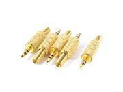 Unique Bargains 5 Pcs Metal Spring 1 8 3.5mm Male Plug Stereo Audio Adapter for 4.7mm Dia Cable