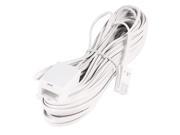 Unique Bargains BT Male to Female UK Telephone Phone Modem Extension Cable Wire 15M White