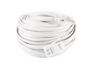 50ft RJ11 to UK BT 6P2C M M Telephone Extension Flat Cable Connector