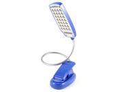Flexible 28 LED Bulb Clip on Light Desk Lamp Blue for PC Computer Notebook