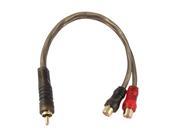RCA Dual Female to Male Connector Audio Splitter Cable