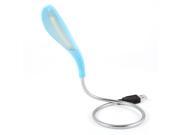 Touch Control Switch Flexible USB 16 LED Light Desk Lamp Baby Blue for PC Laptop