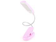Flexible 28 LED Bulb Clip on Light Desk Lamp Pink for PC Computer Notebook