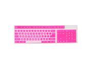 Keyboard Flexible Silicone Guard Film Shell Cover Magenta for Desktop Computer
