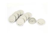 10Pcs 60mm Mounting Hole Dia PC Counter Top Cable Cord Plastic Grommets White