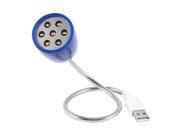 15 Mini USB 2.0 Flexible Gooseneck 7 White LEDs PC Notebook Light Lamp Blue