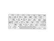 Unique Bargains Silicone Protective Keyboard Film Silver Tone White for Apple MacBook Air 13.3