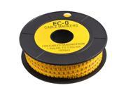 1000 Pcs Yellow Flexible PVC Number 9 Print 1.5mm2 Wire Cable Markers