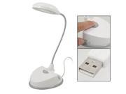 Flexible White 12 LED Bulbs USB Laptop Desk Lamp Light