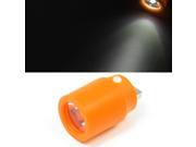 Mini Design Orange Plastic White Light Press Button USB LED Lamp Torch