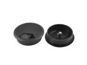 Spring Device Inlay Round Grommet Cable Hole Cover for Desktop Computer 2 Pcs
