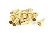 10 Pcs 9.5mm RF Antenna CATV TV FM Coax Cable PAL Male Plug Connector Adapter